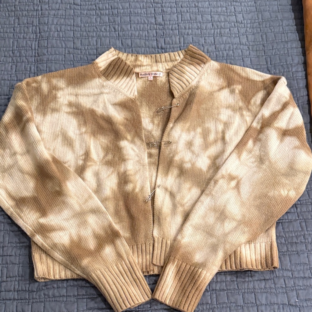 Tan tie-dye boutique Women's Cardigan